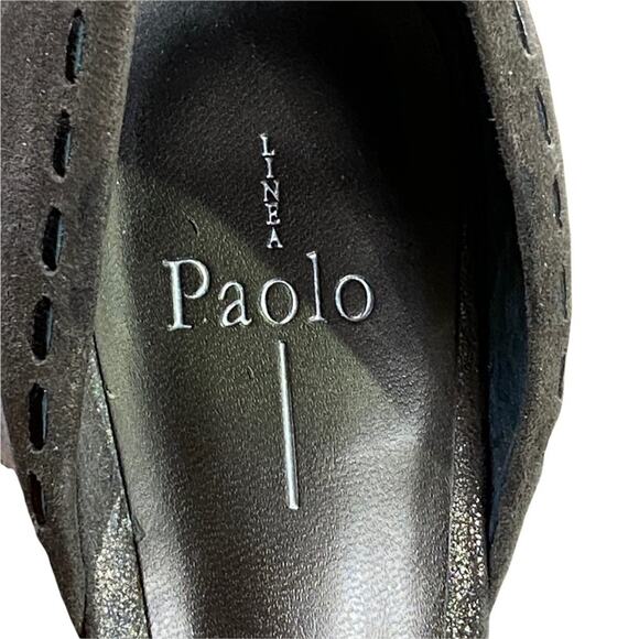 Linea Paolo Gray D'Orsay Designer High Heel Kitten Pumps 5.5M - Picture 13 of 15